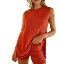 Two-Piece Sweater Vest and Shorts Loungewear Set